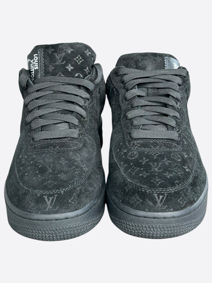 Louis Vuitton Nike Black Monogram Air Force 1 Low Top Sneakers