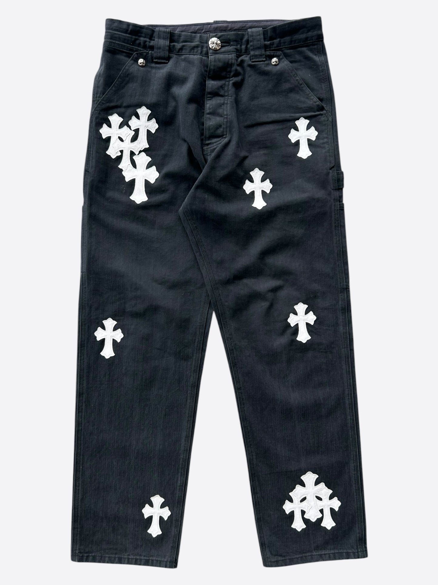 Chrome Hearts Black & White Carpenter Pants