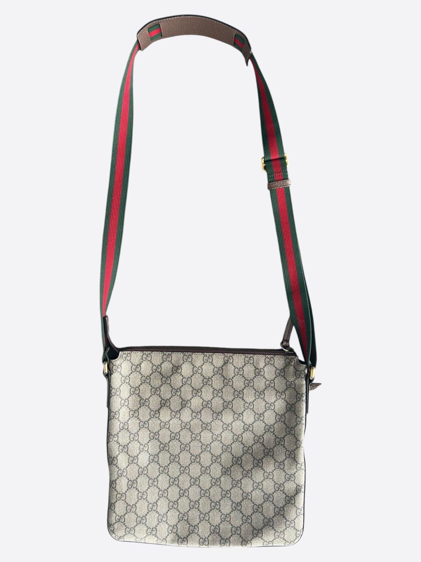 Gucci Brown GG Monogram Patch Messenger Bag