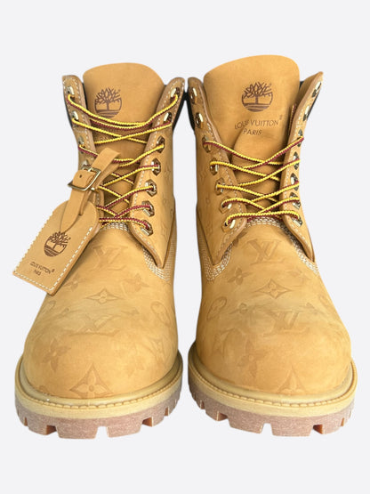 Louis Vuitton Timberland Wheat Monogram Boots