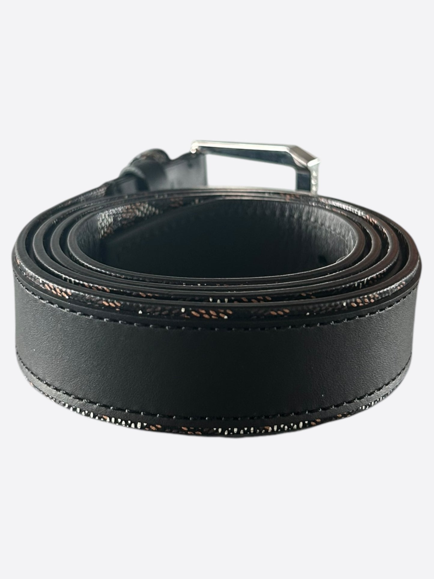 Goyard Black Leather Florida Belt