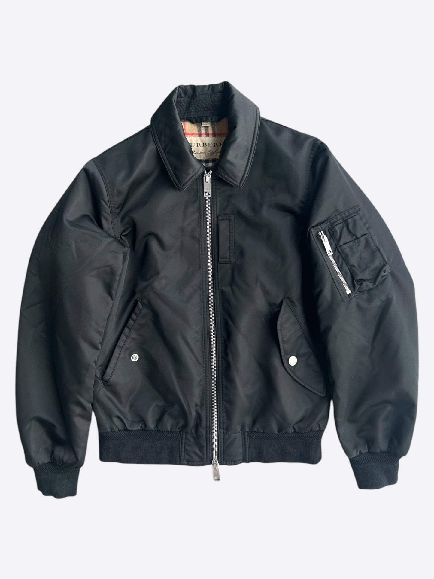 Burberry Black Bomber Jacket