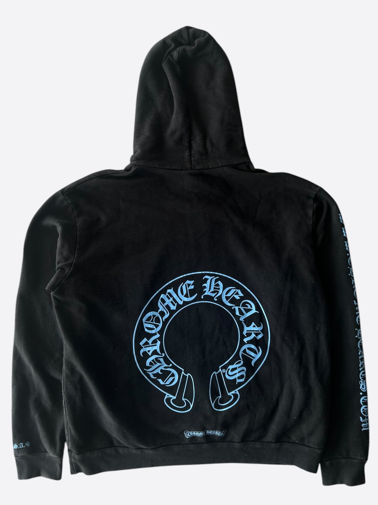 Chrome Hearts Black & Blue Online Exclusive Horseshoe Logo Hoodie