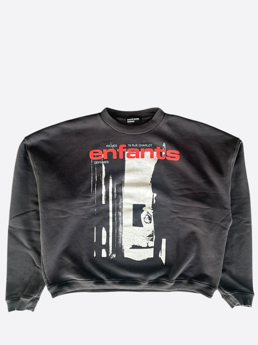 Enfants Riches Deprimes Faded Black & White Bondage Sweater