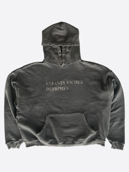 Enfants Riches Deprimes Washed Black & White Classic Logo Hoodie