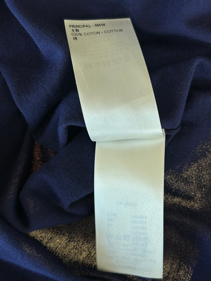 Louis Vuitton Blue & White Script Logo Intarsia T-Shirt