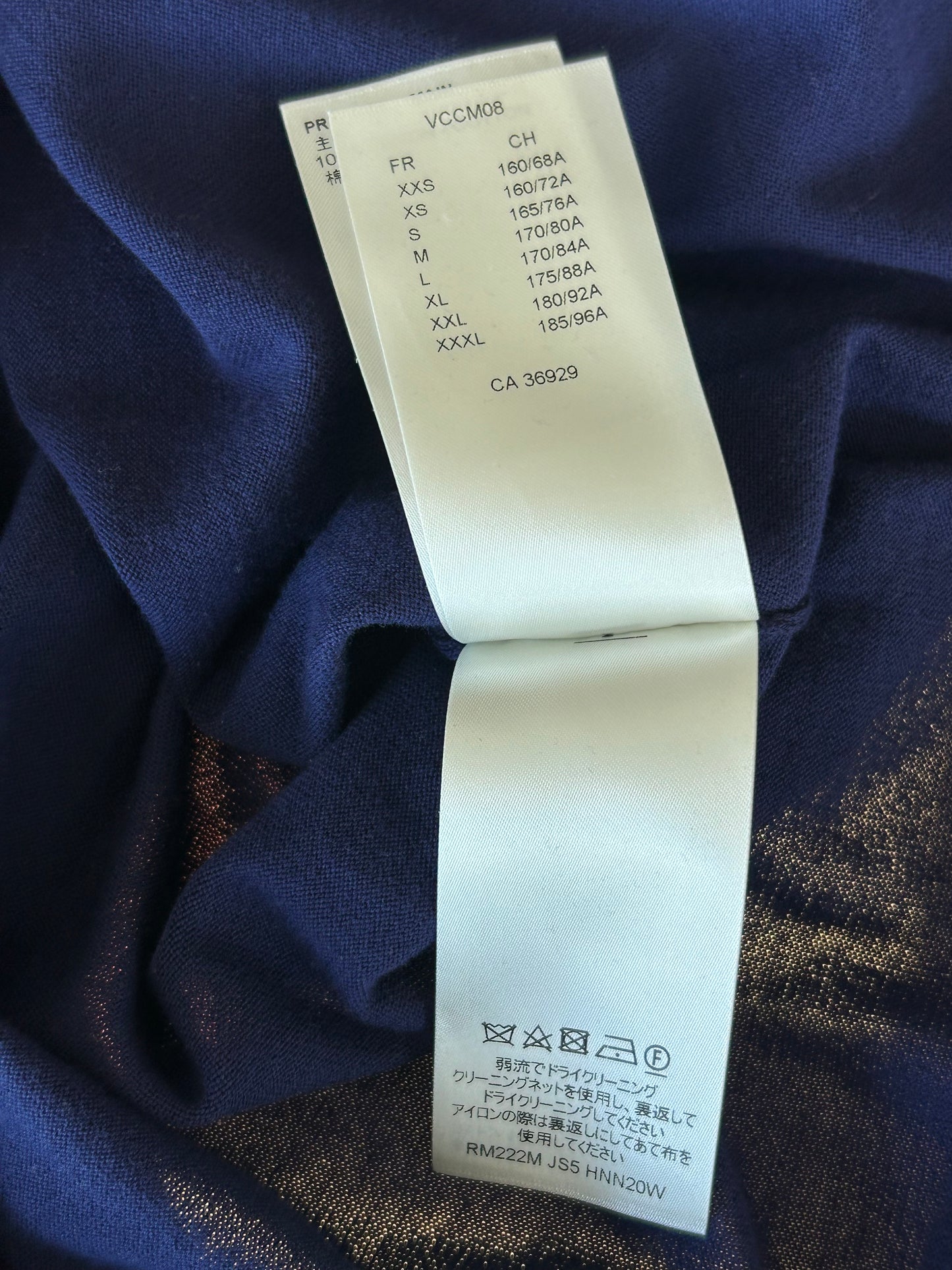 Louis Vuitton Blue & White Script Logo Intarsia T-Shirt