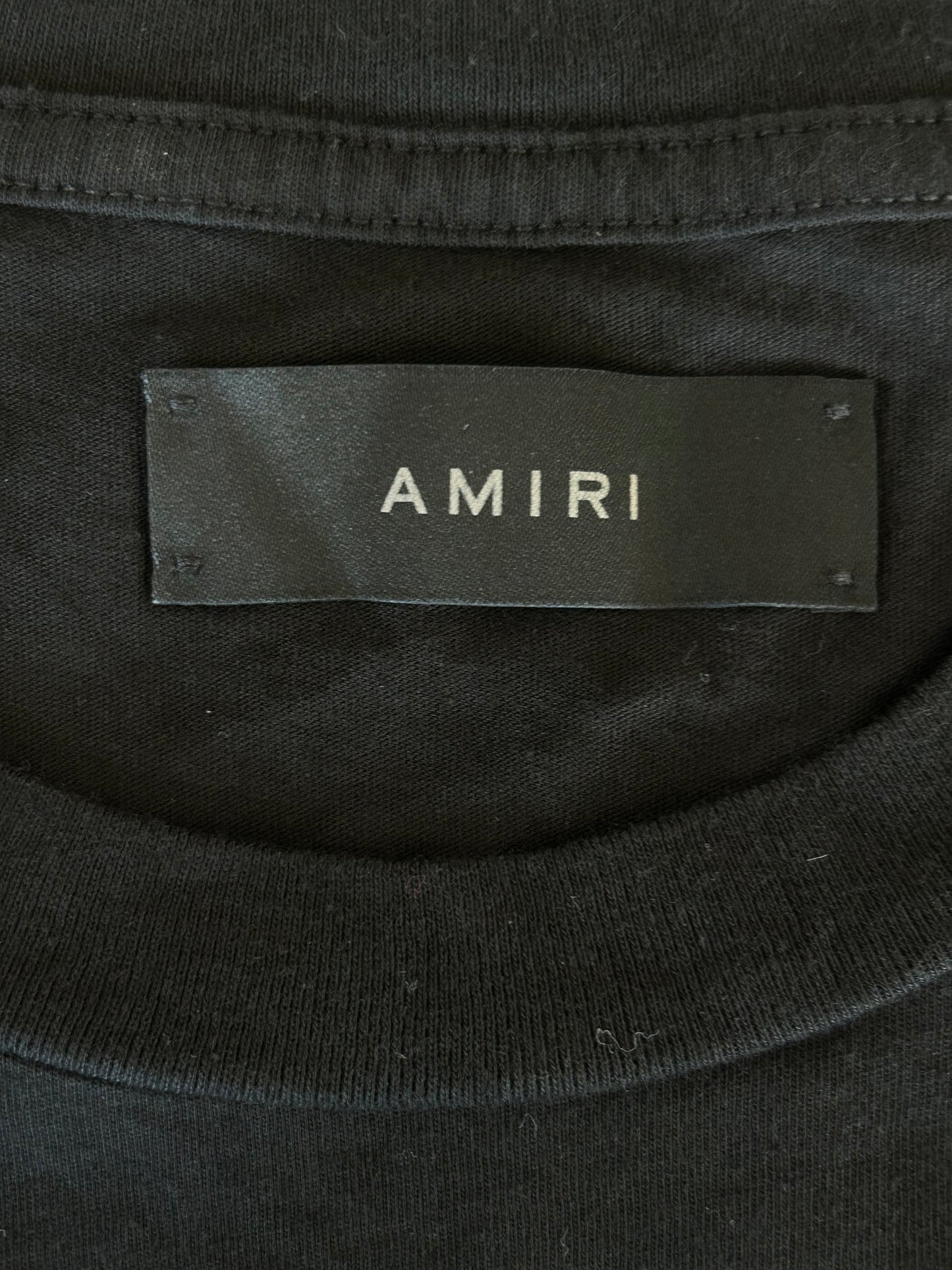 Amiri Black & White Cherub Logo T-Shirt