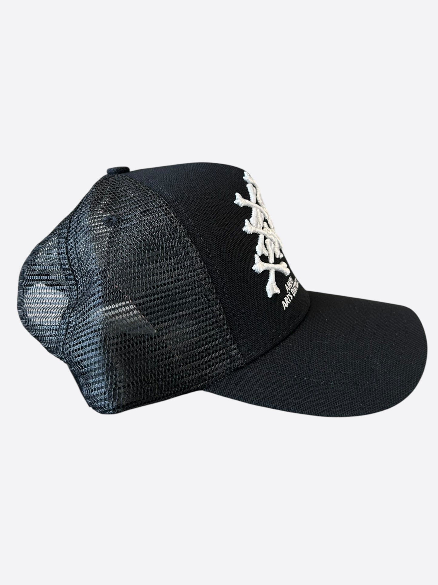 Amiri Black & White Bones Trucker Hat