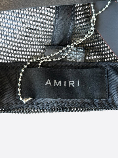 Amiri Black & White Bones Trucker Hat