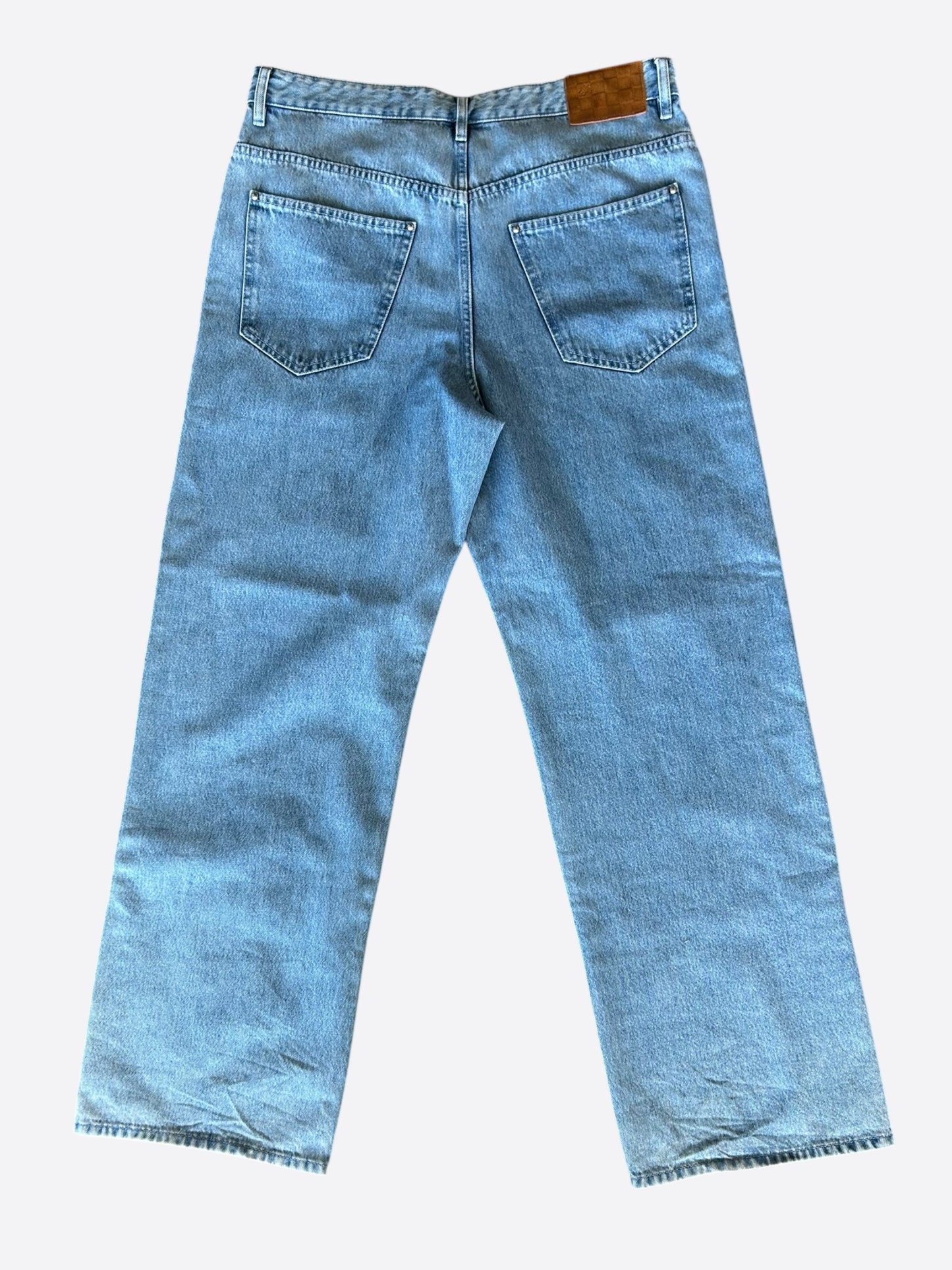 Louis Vuitton Blue & White Monogram Carpenter Jeans