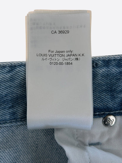 Louis Vuitton Blue & White Monogram Carpenter Jeans