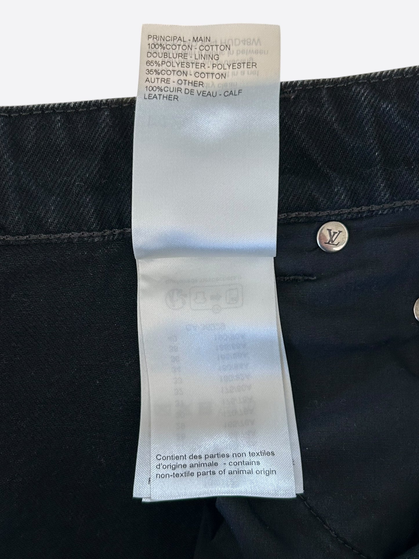 Louis Vuitton Black & Grey Monogram Carpenter Jeans
