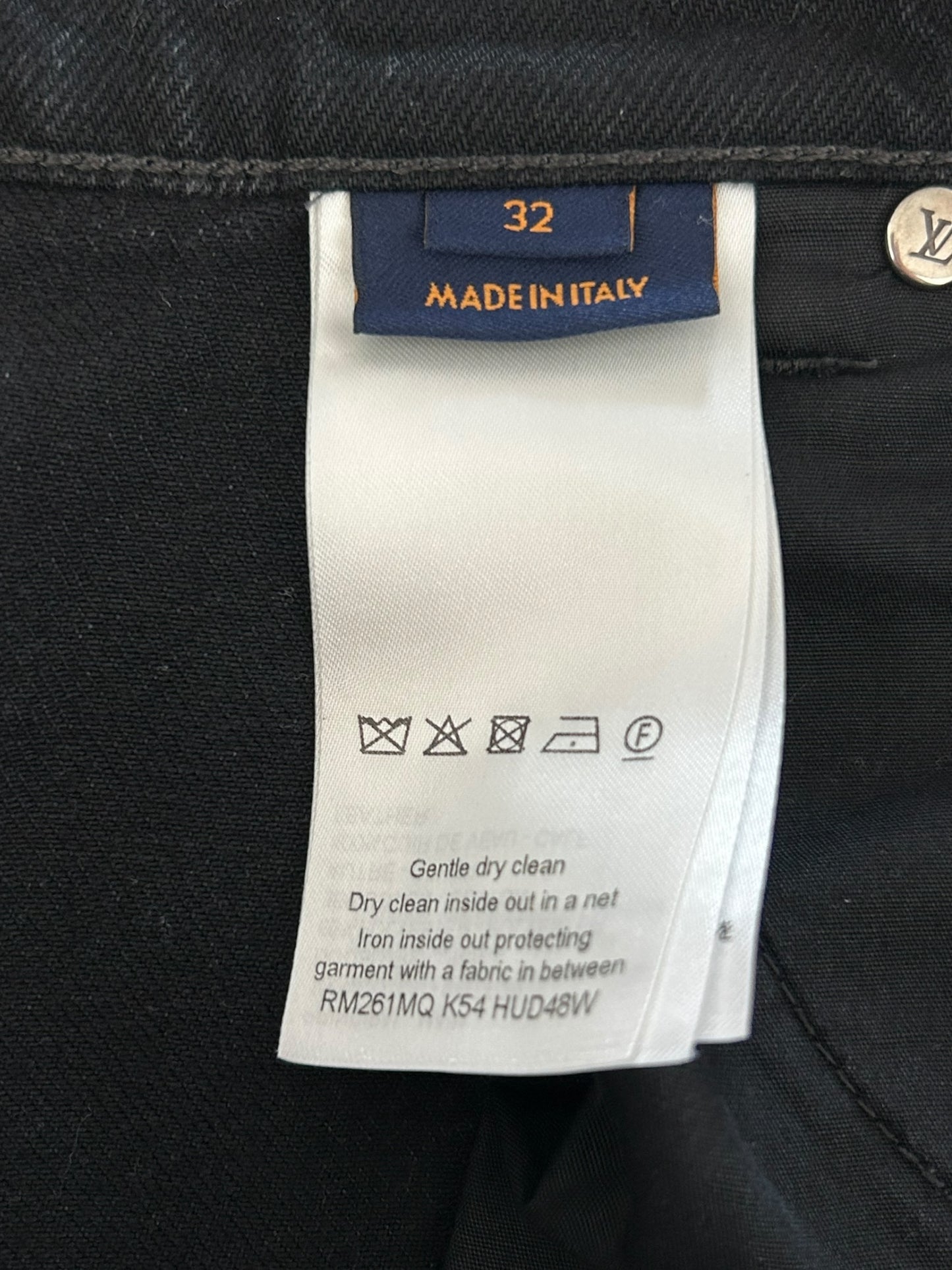 Louis Vuitton Black & Grey Monogram Carpenter Jeans
