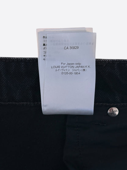 Louis Vuitton Black & Grey Monogram Carpenter Jeans