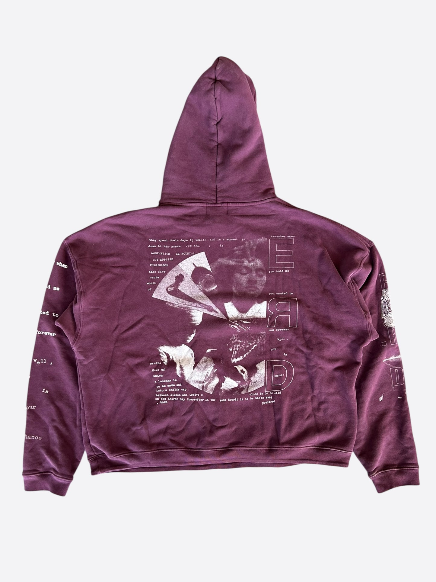 Enfants Riches Deprimes Red & White Remember When Graphic Hoodie