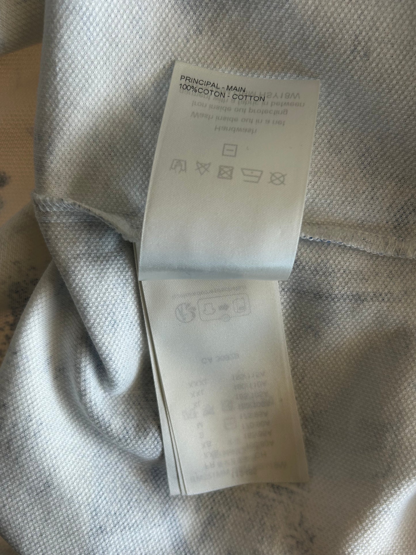 Louis Vuitton White & Blue Monogram Pique T-Shirt
