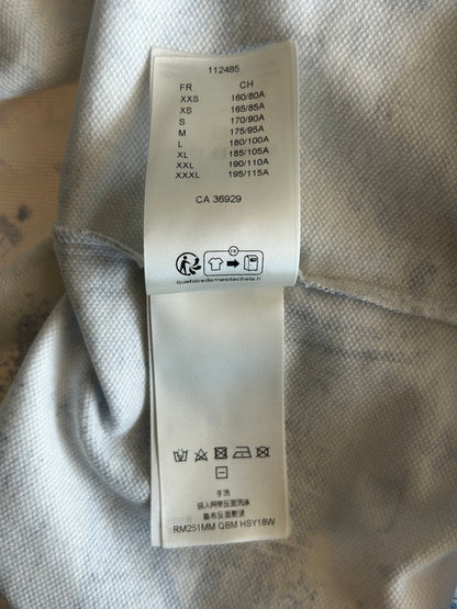 Louis Vuitton White & Blue Monogram Pique T-Shirt