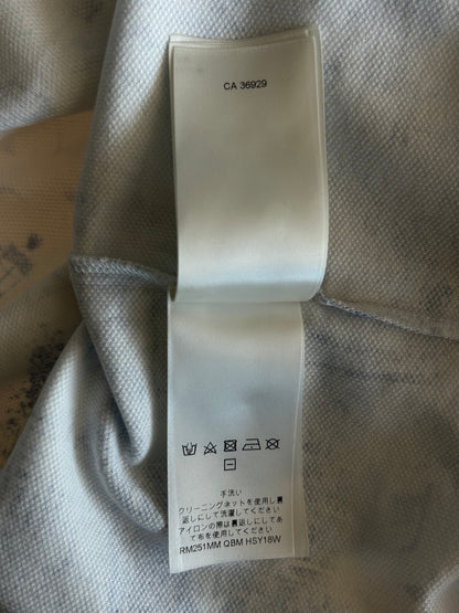 Louis Vuitton White & Blue Monogram Pique T-Shirt