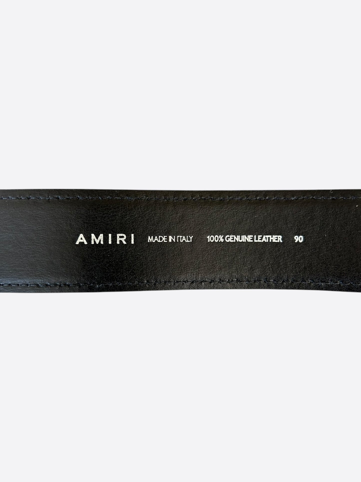 Amiri Black Core Logo Leather Belt