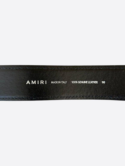 Amiri Black Core Logo Leather Belt