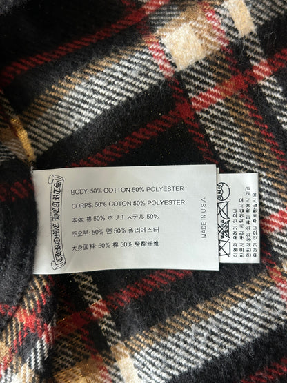 Chrome Hearts Black & Red Plaid Flannel Jacket