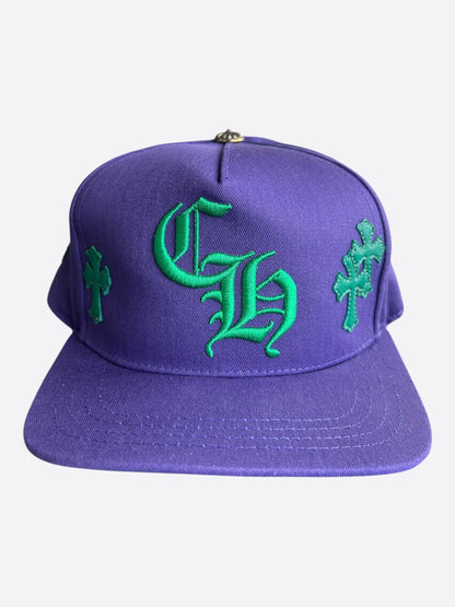 Chrome Hearts Purple & Green Cross Patch Hat