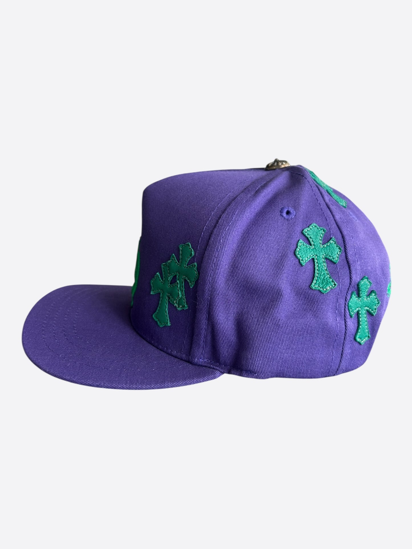 Chrome Hearts Purple & Green Cross Patch Hat
