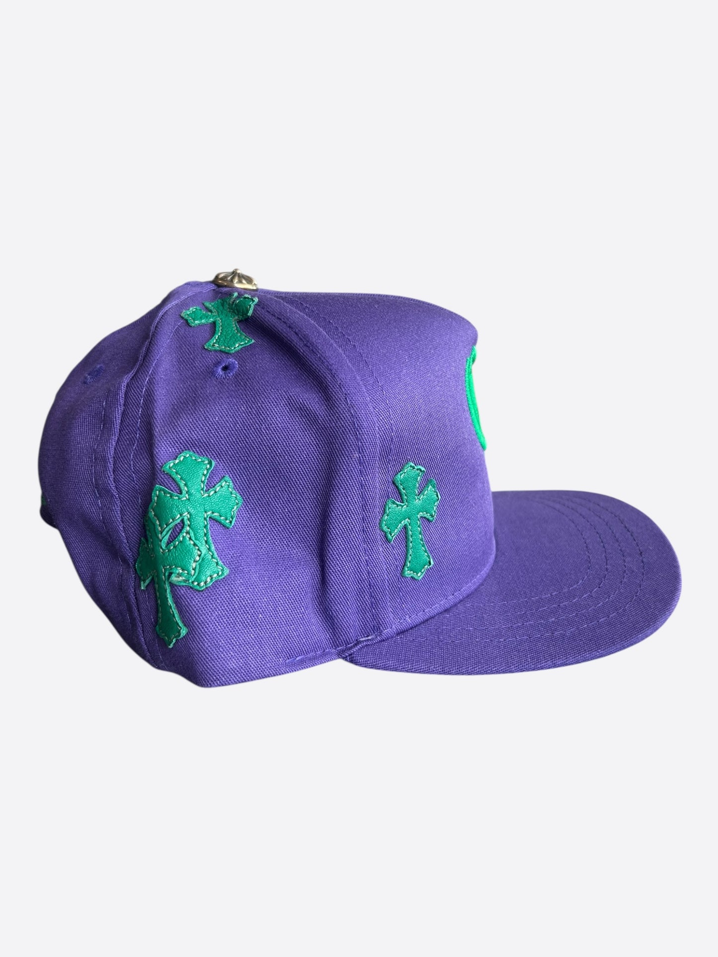 Chrome Hearts Purple & Green Cross Patch Hat