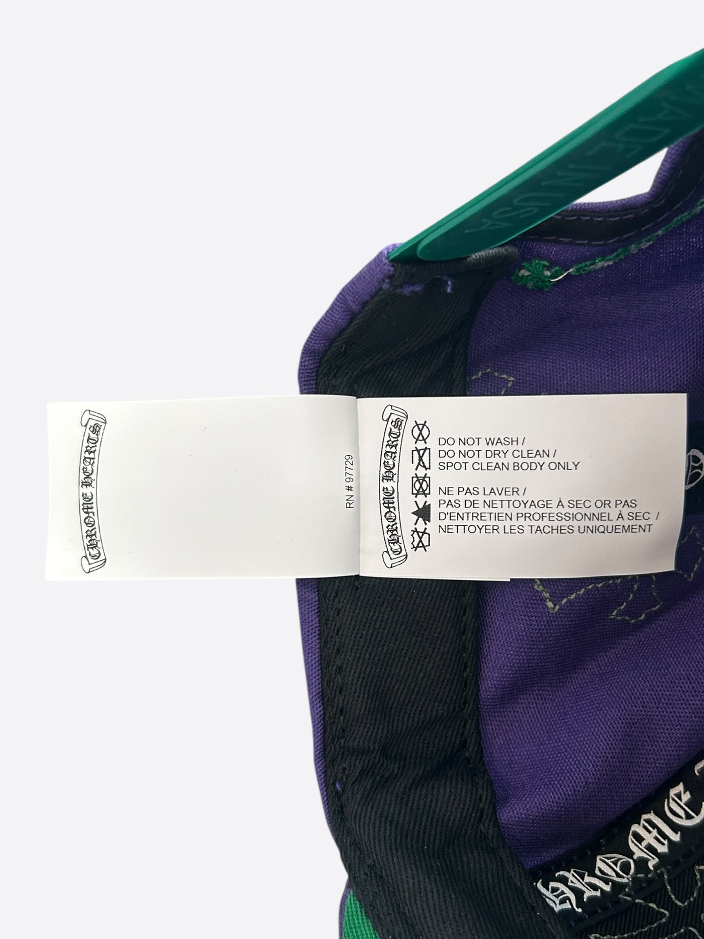 Chrome Hearts Purple & Green Cross Patch Hat