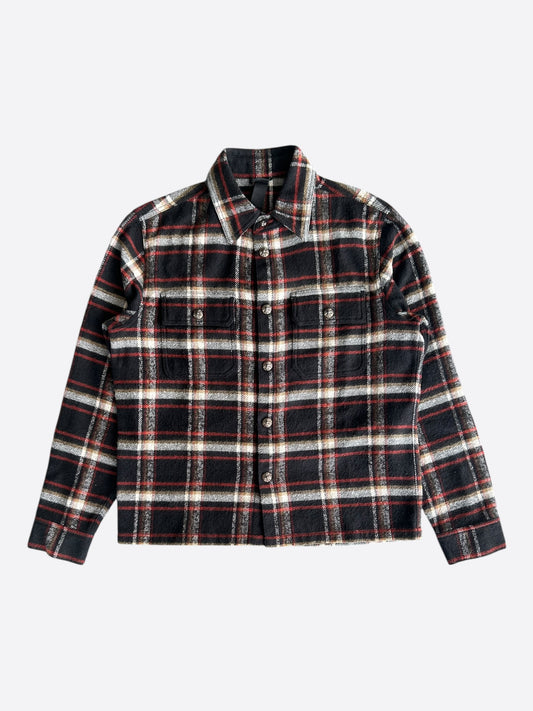 Chrome Hearts Black & Red Plaid Flannel Jacket