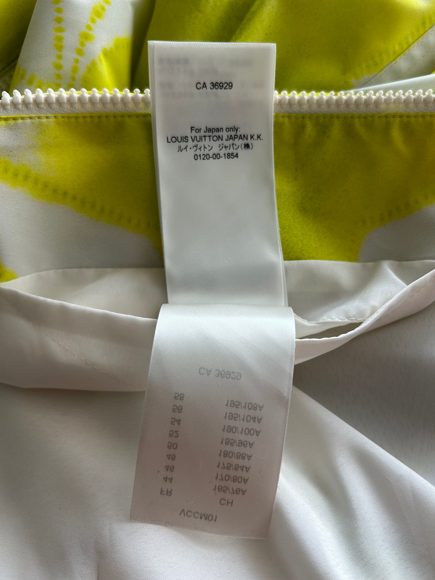 Louis Vuitton White & Yellow Shibori Monogram Windbreaker