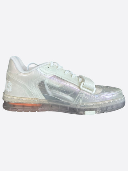 Louis Vuitton White & Transparent Mesh Trainers