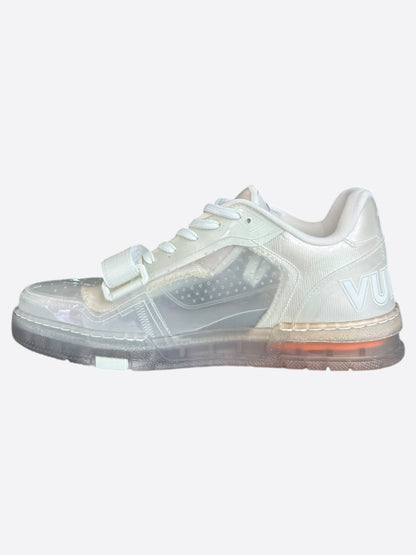 Louis Vuitton White & Transparent Mesh Trainers