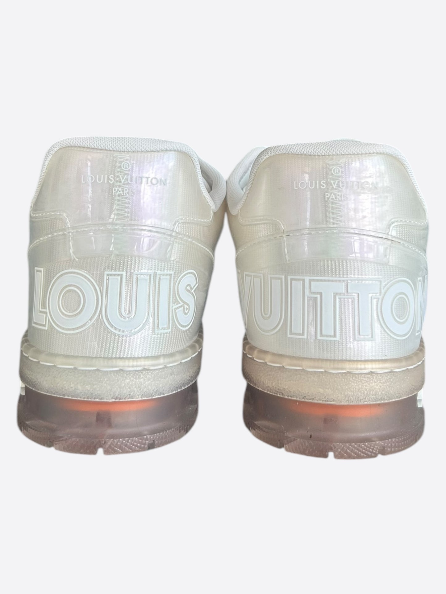 Louis Vuitton White & Transparent Mesh Trainers