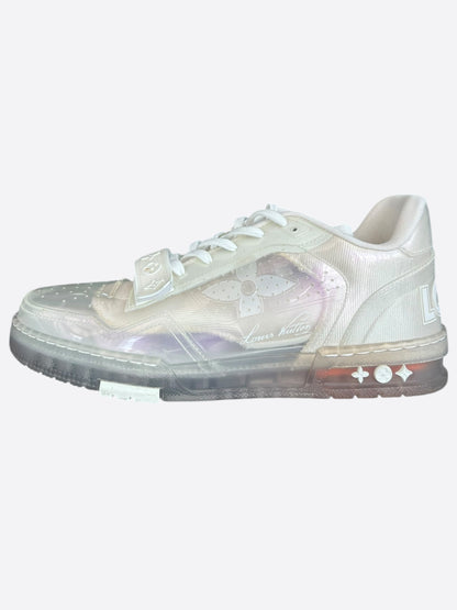 Louis Vuitton White & Transparent Mesh Trainers