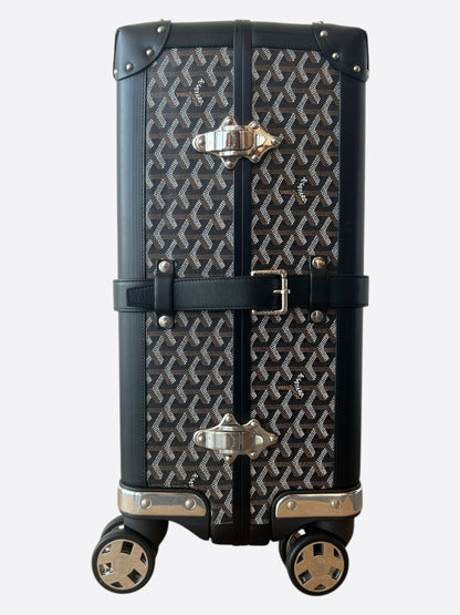 Goyard Black Bourget PM Trolley Suitcase