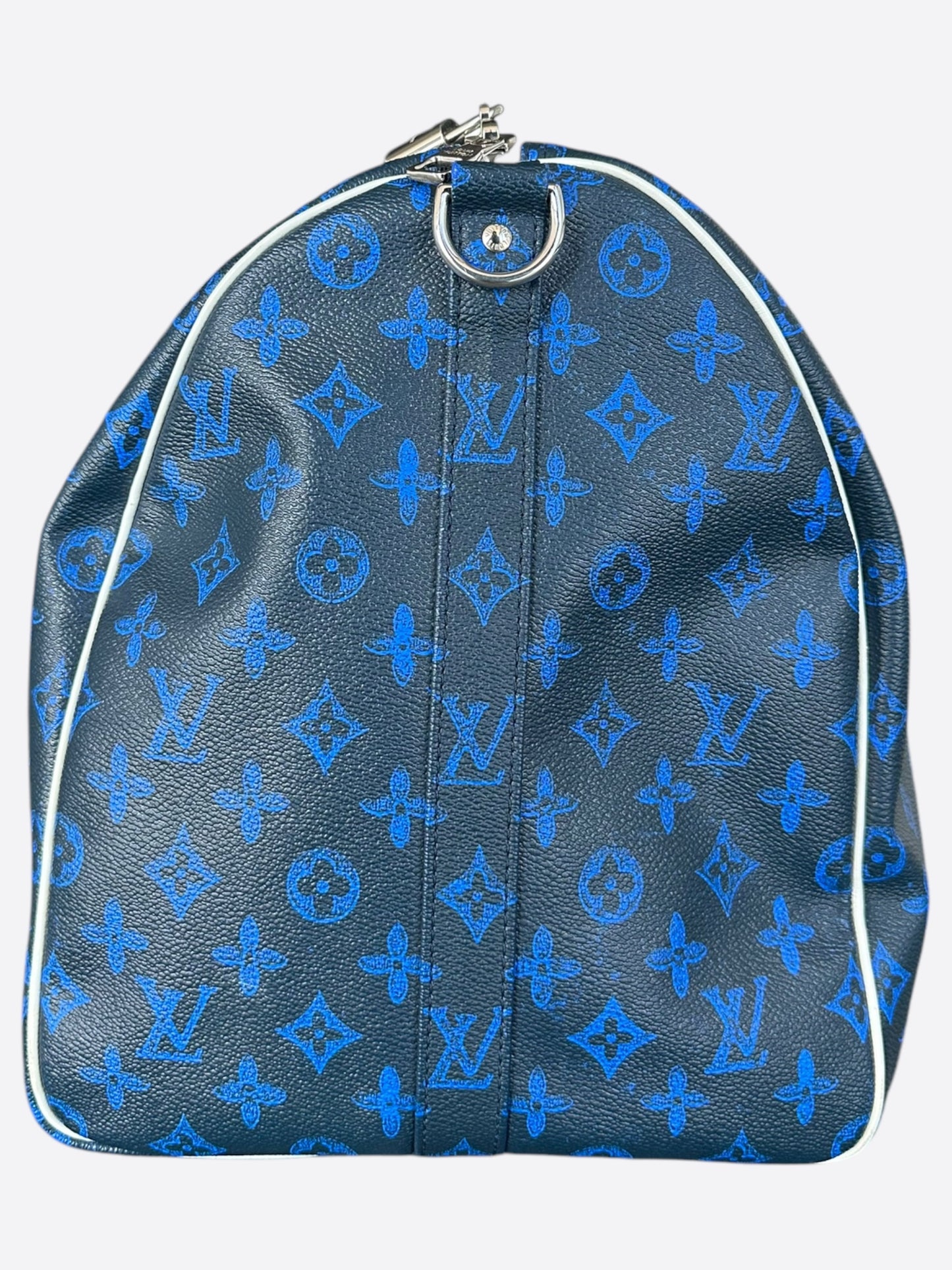 Louis Vuitton Blue & White Monogram Everyday Logo Keepall 50