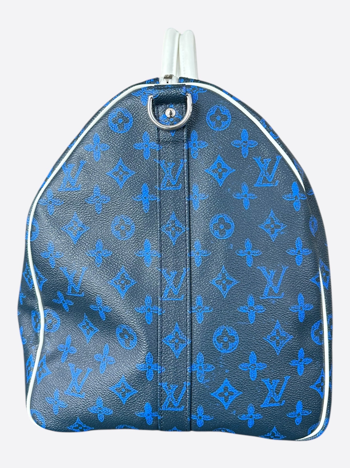 Louis Vuitton Blue & White Monogram Everyday Logo Keepall 50