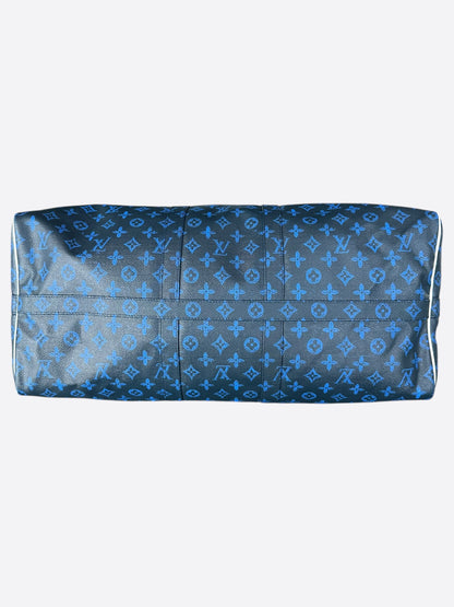 Louis Vuitton Blue & White Monogram Everyday Logo Keepall 50