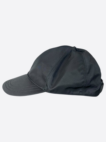 Prada Black Logo Re-Nylon Baseball Hat