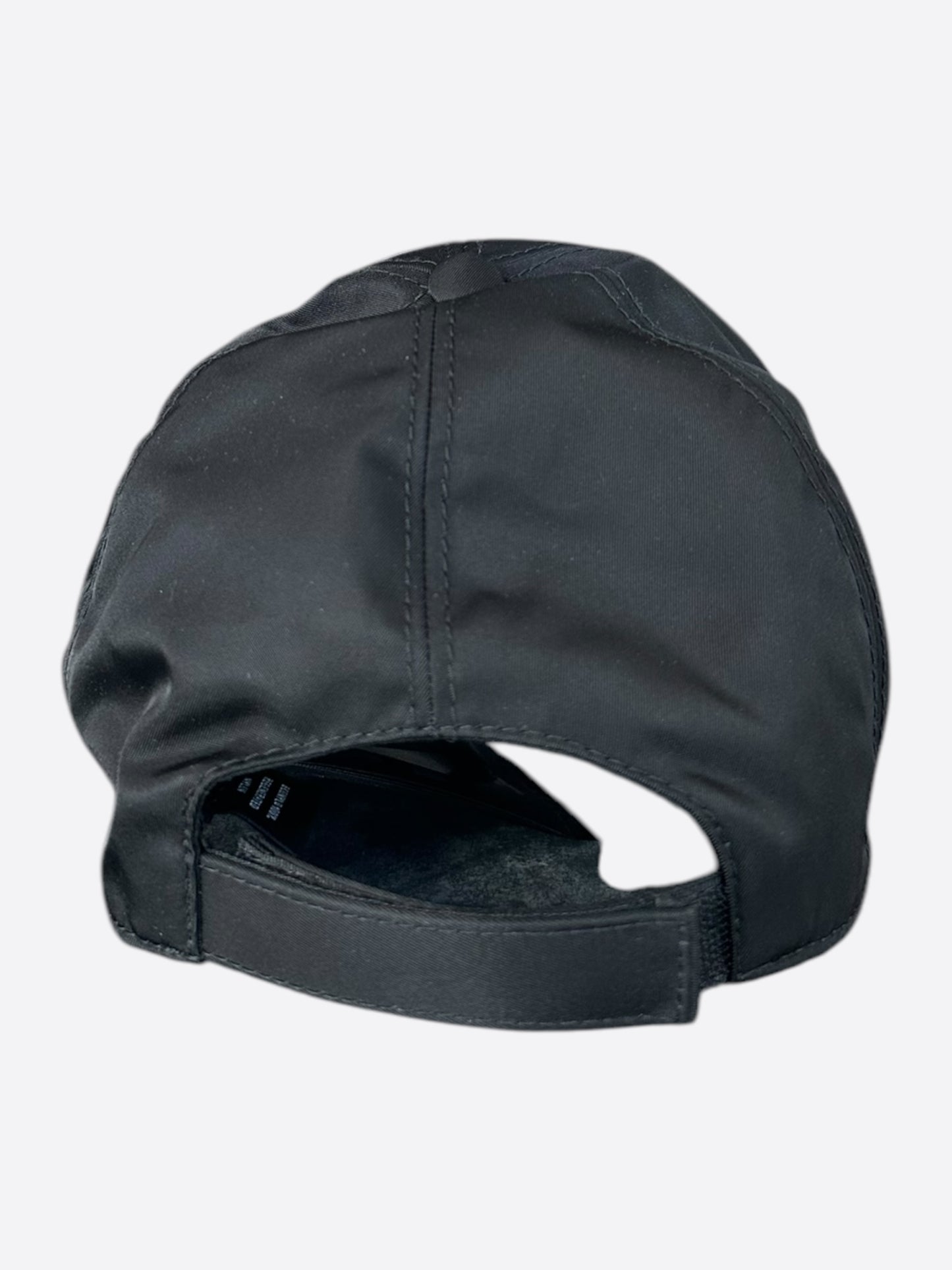 Prada Black Logo Re-Nylon Baseball Hat