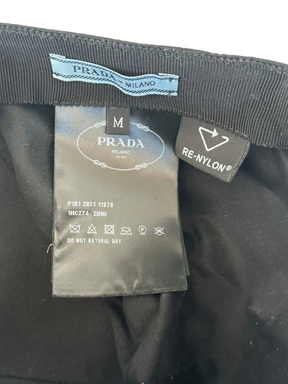 Prada Black Logo Re-Nylon Baseball Hat