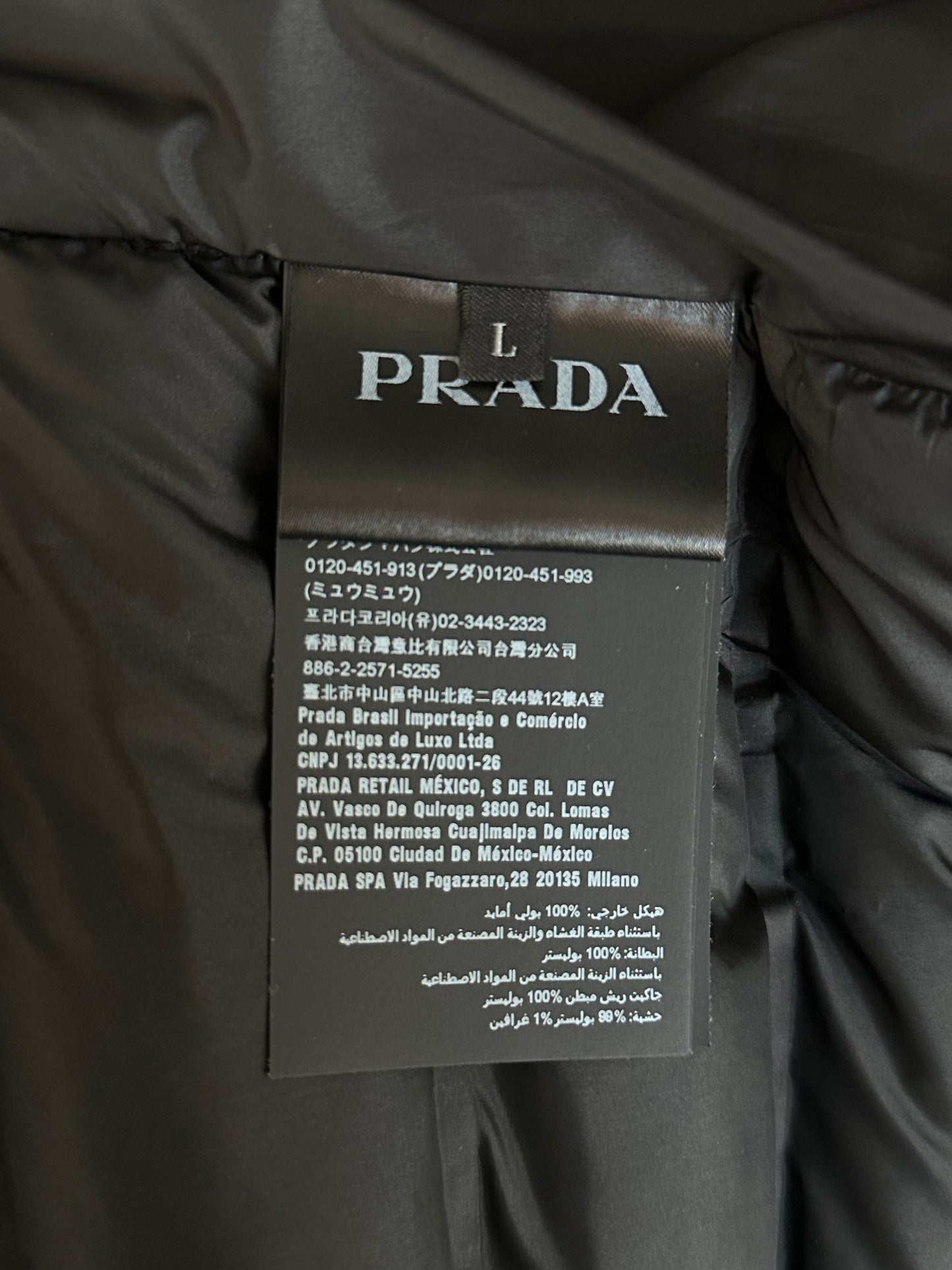 Prada Black Re-Nylon Padded Puffer Jacket