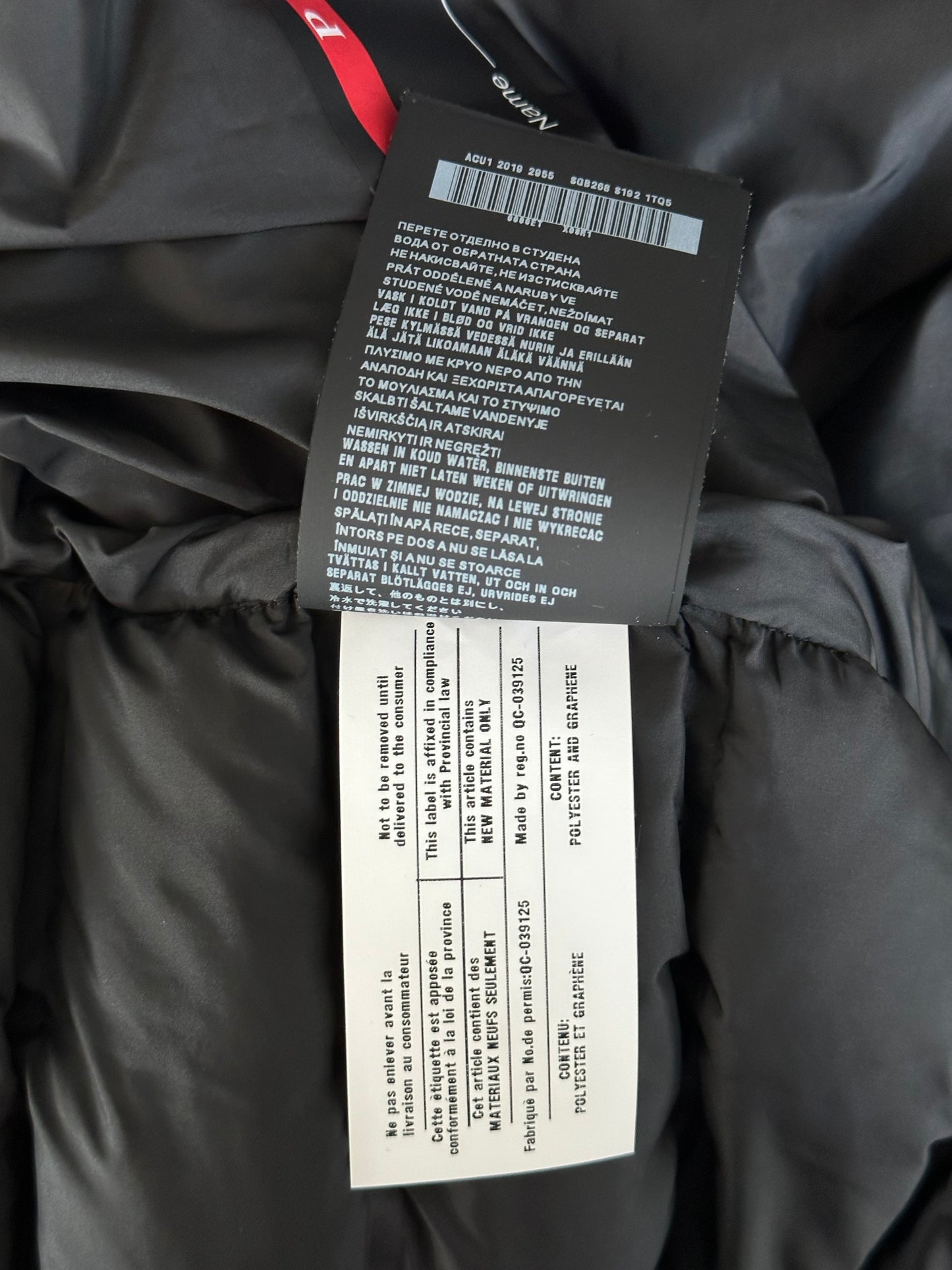 Prada Black Re-Nylon Padded Puffer Jacket