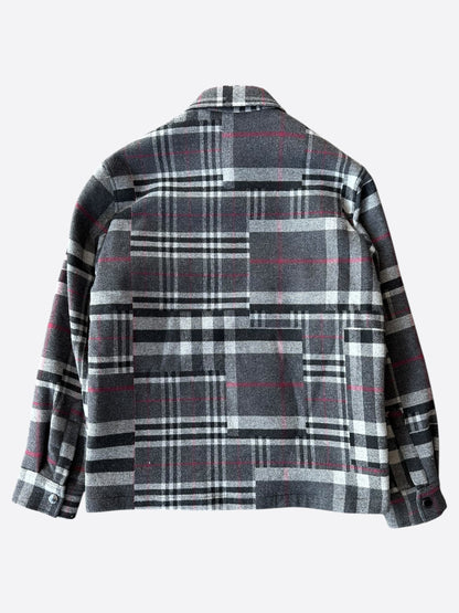 Burberry Grey Check Wool Overshirt