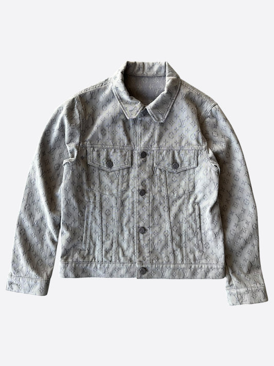 Louis Vuitton Grey Monogram Denim Jacket