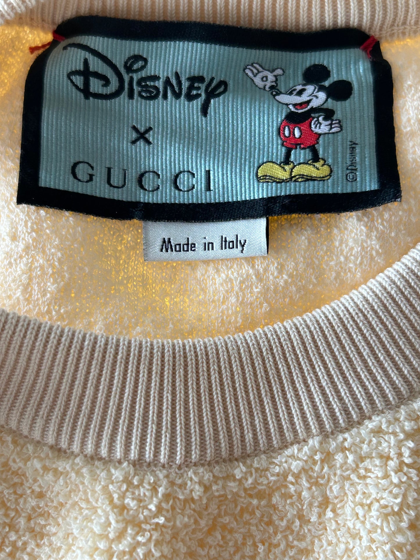 Gucci Disney Cream Mickey Mouse Logo Women's Sweater