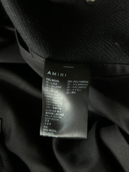 Amiri Black & White Fighters Varsity Jacket