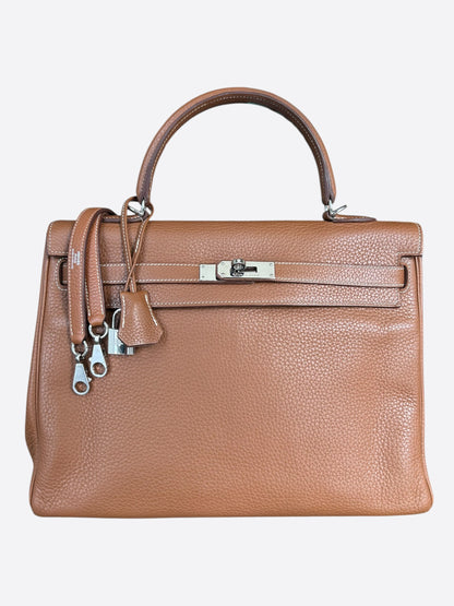 Hermes Gold Togo & Silver Hardware Kelly 32